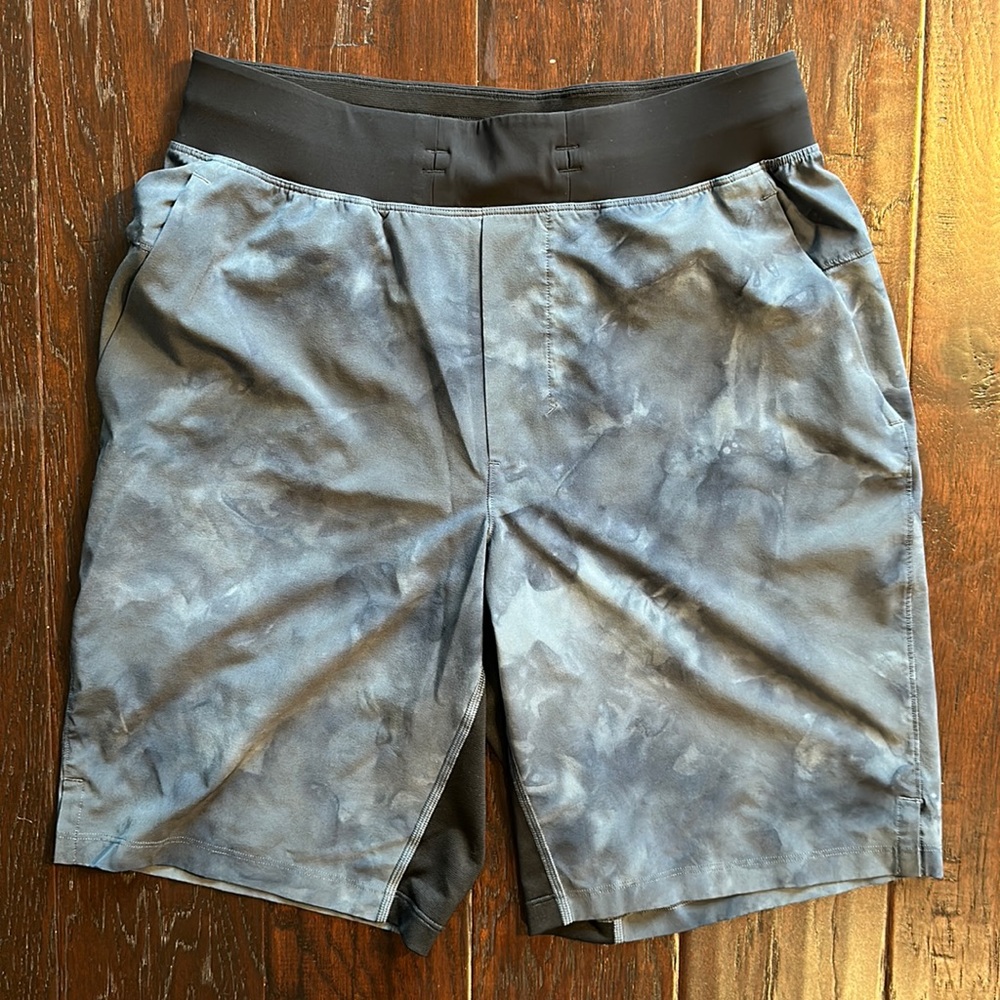 lululemon athletica Blue and Black Athletic Shorts
